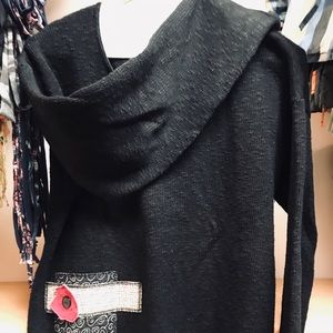 Black Sweater w accents on front panel and back